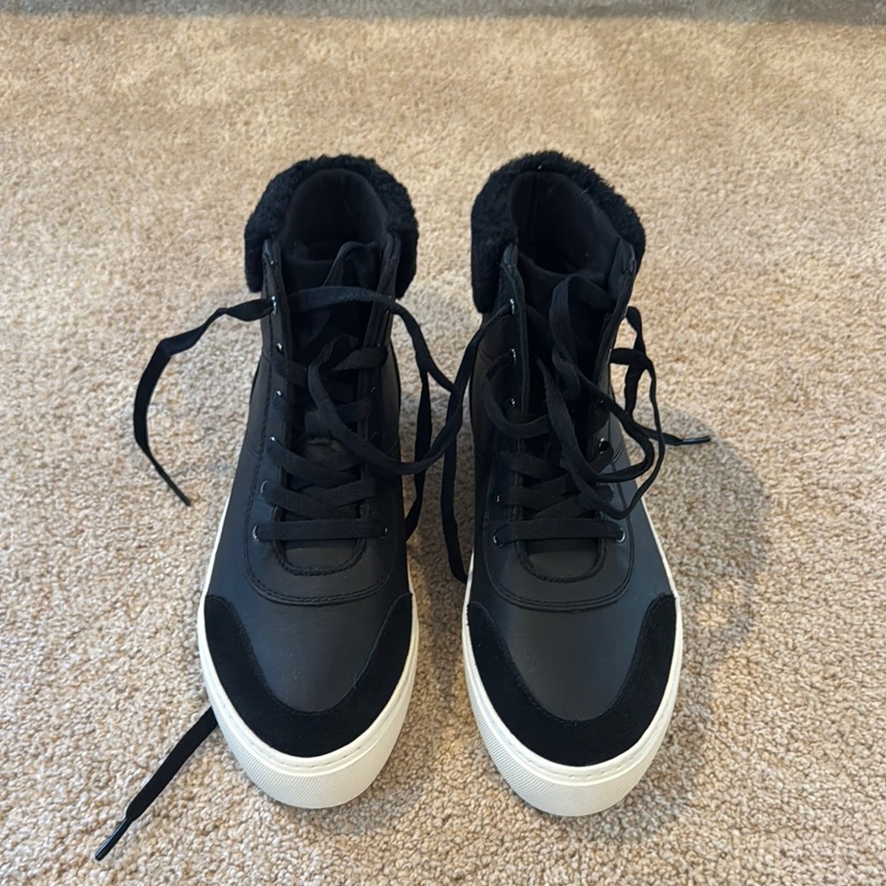 Women's Black High-Top Sneakers